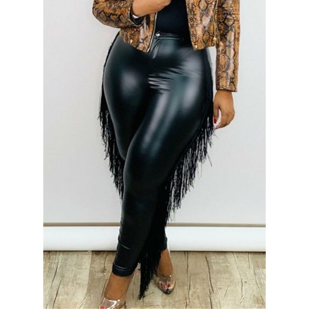 Winter Plus Black and Red Faux Pu Leather/Trousers Sexy Leather/Tight Leggings Pants/Cowgirl Vintage Western