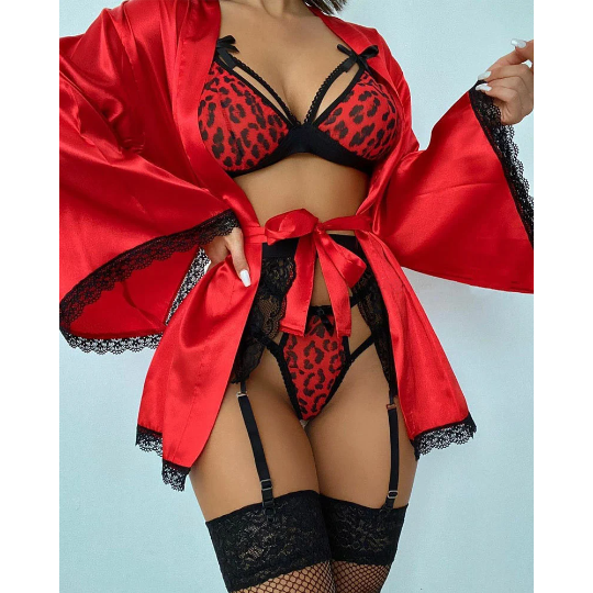 New Women Three Piece Leopard Set